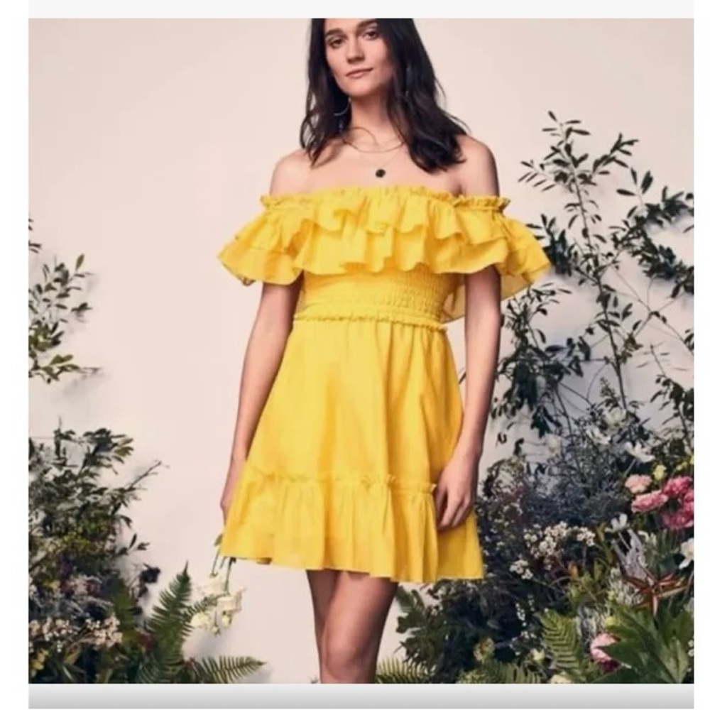 NWT HAPPY X NATURE Kate Hudson off the shoulder Dress sz.small(L-Junior) - Picture 1 of 9